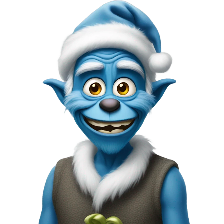 Blue grinch emoji