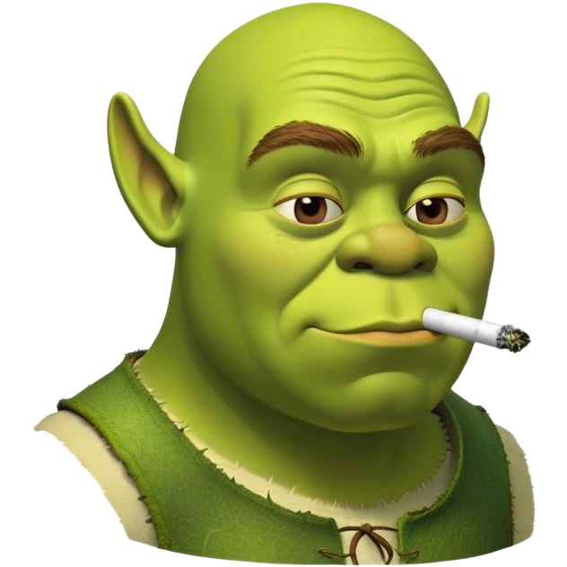 shrek smoking weed emoji