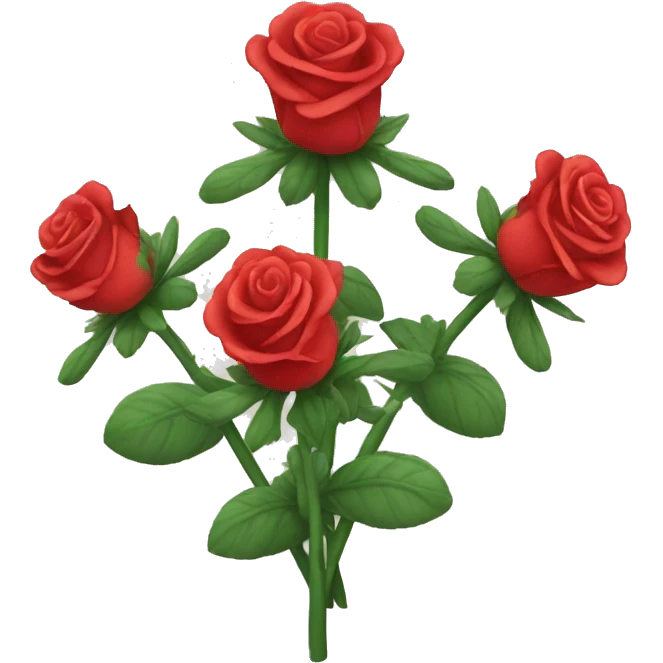 Dos rosas cruzadas  emoji