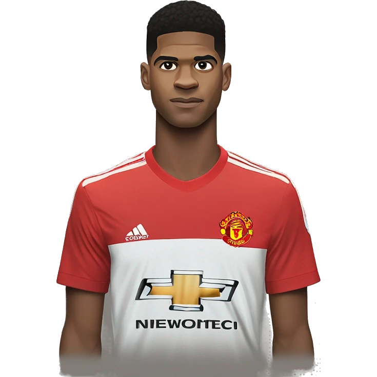 Marcus Rashford with sight shirt Manchester united  emoji