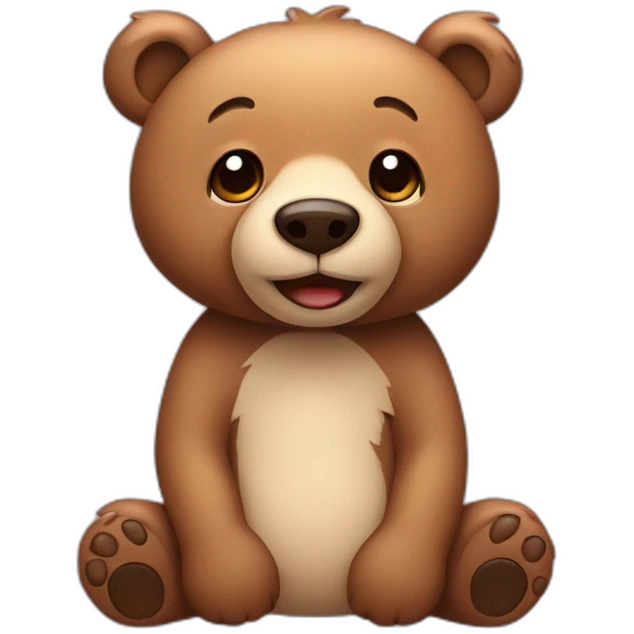 cute cartoonish bear emoji