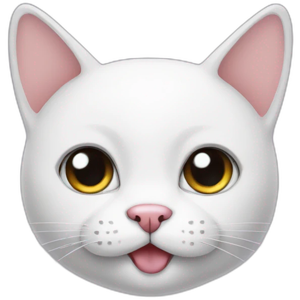 black and white cat with a mustache emoji