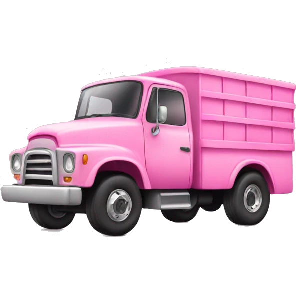 Pink truck  emoji