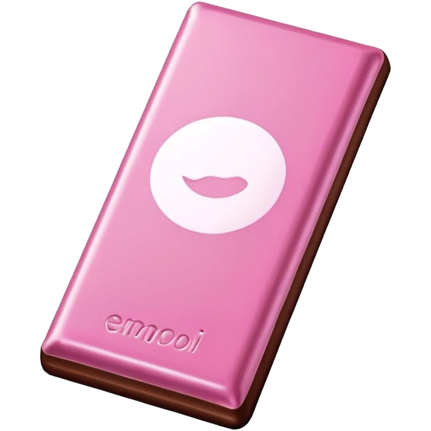 Pink chocolate bar emoji