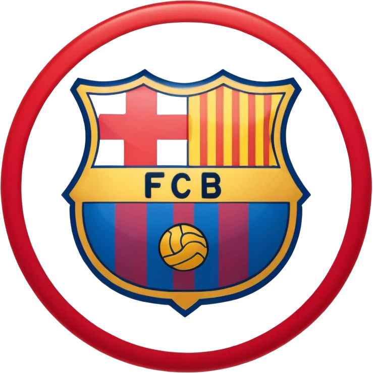 Fc Barcelona logo with minimal details emoji