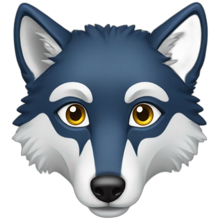 Loup bleu foncé emoji