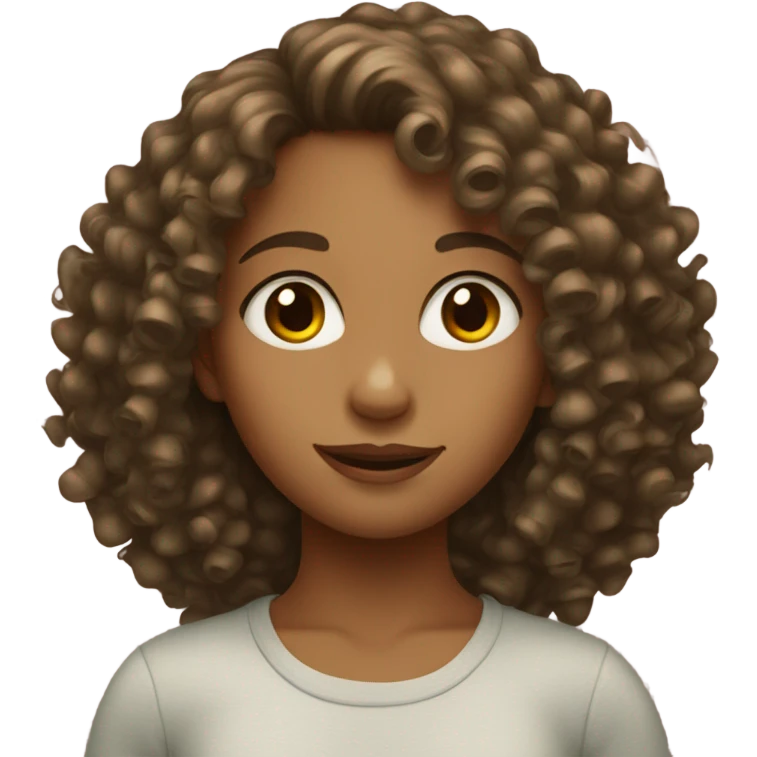 Curly hair girl emoji