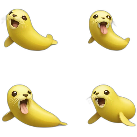 Seal-eating-banana emoji