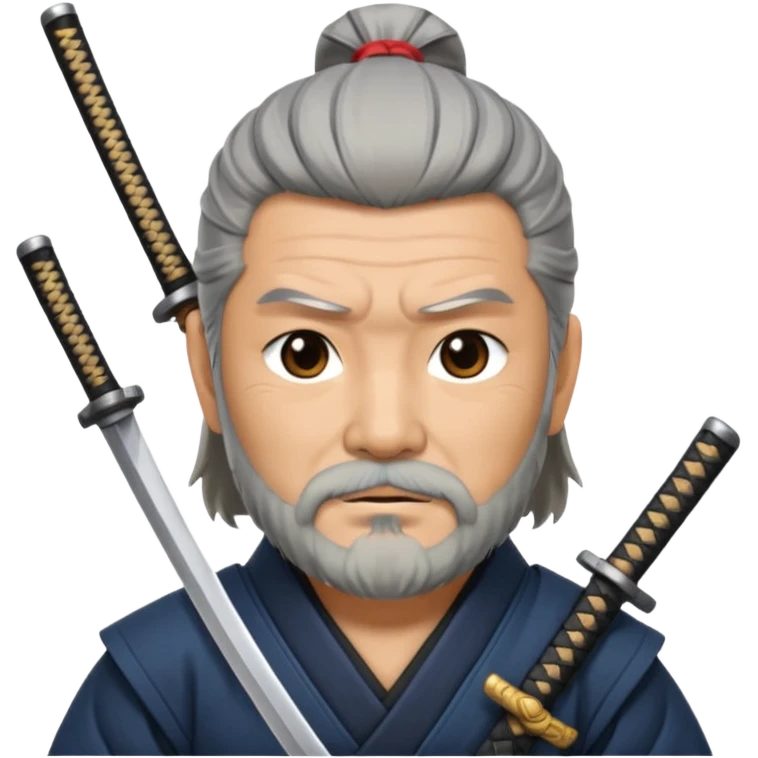 Samurai with gray beard and katana

































 emoji