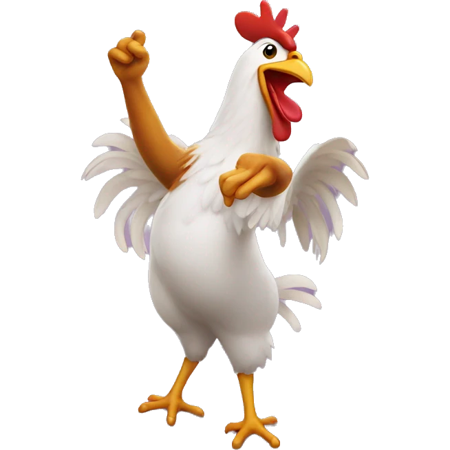 Dancing chicken emoji