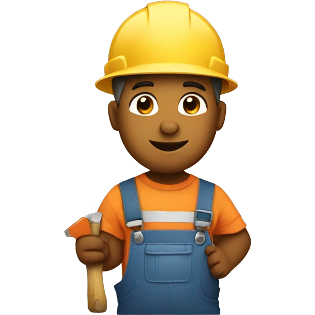 a gopher as construction worker emoji