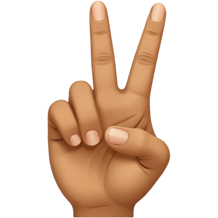 a closed hand with the index finger and middle finger pointing emoji