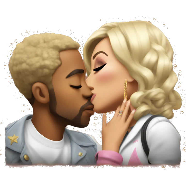 nicki kissing cardi emoji