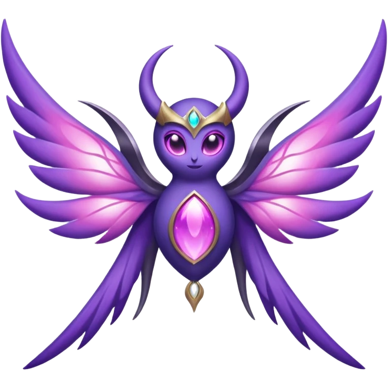 Pokemon legendary purple and pink lunala emoji