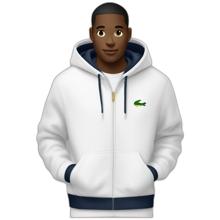 Lacoste tênis black friends with white lacoste hoodie emoji