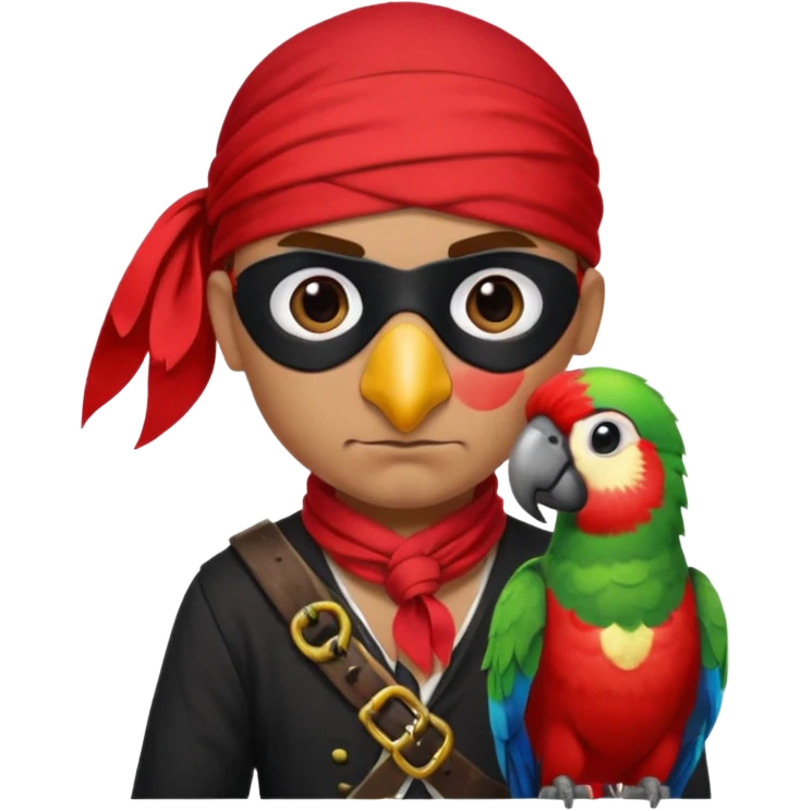 pirate and parrot emoji
