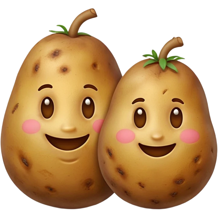 two happy potatoes emoji