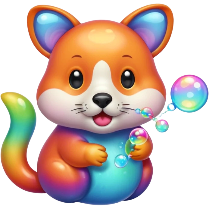 animale blowing bubbles emoji