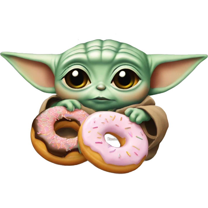 baby yoda and donuts emoji