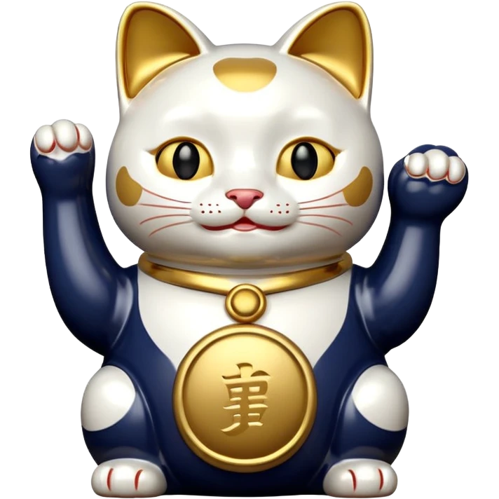 Classic lucky cat emoji