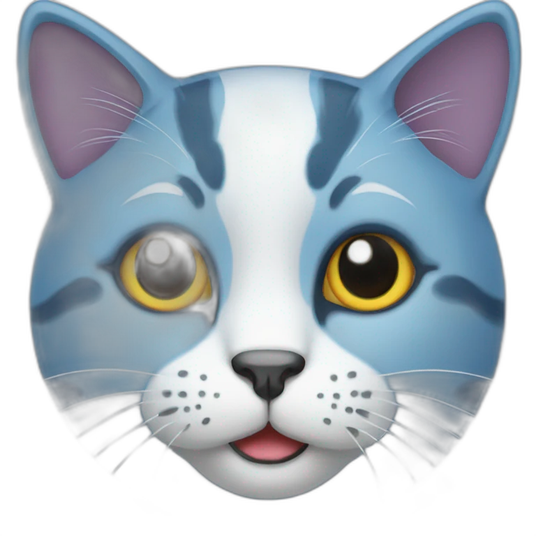 cat blue emoji