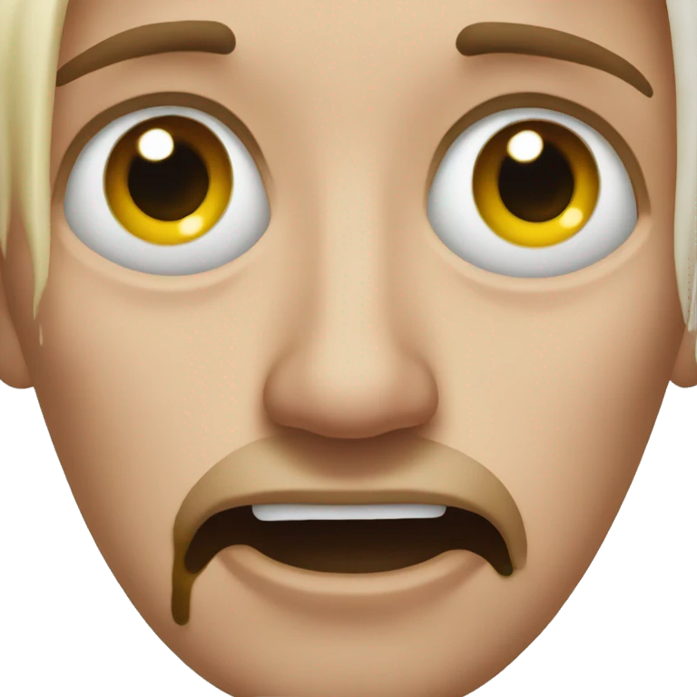 Rolling eyes and melting emoji