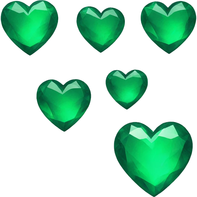 Emerald green heart emoji