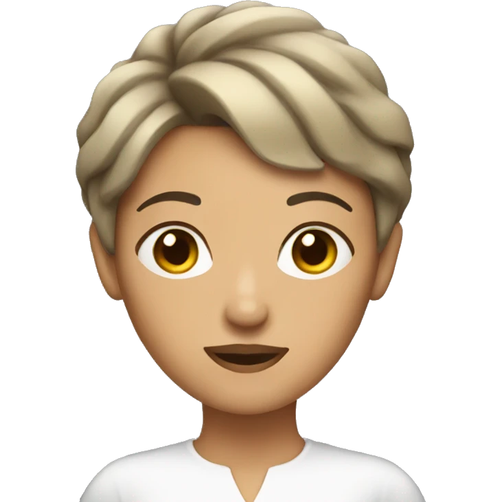Woman with Short hair Holding a siren emoji