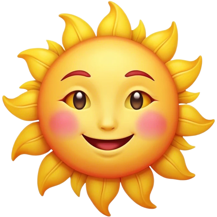 A kissy-face sun  emoji
