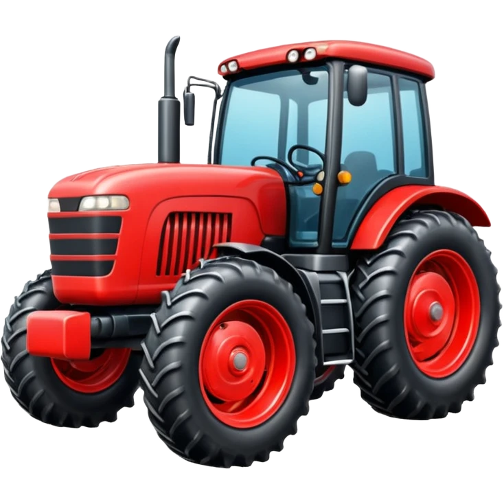 červeny moderny  traktor emoji