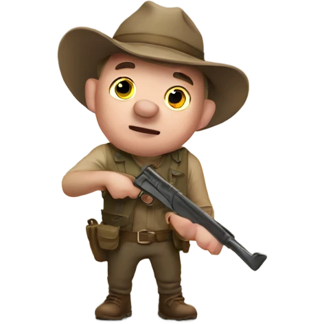 Man pig hunting emoji