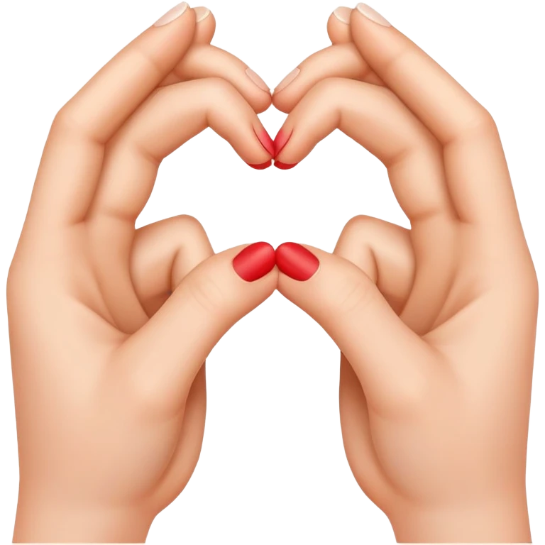 Two fingers making a heart emoji