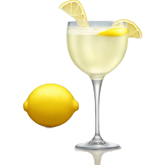 French 75 cocktail realistic emoji