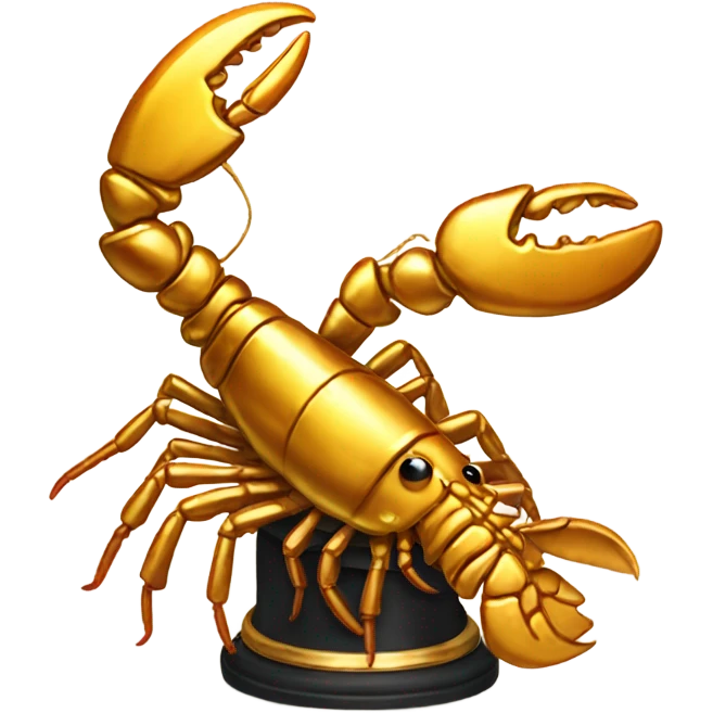 gold lobster trophy emoji