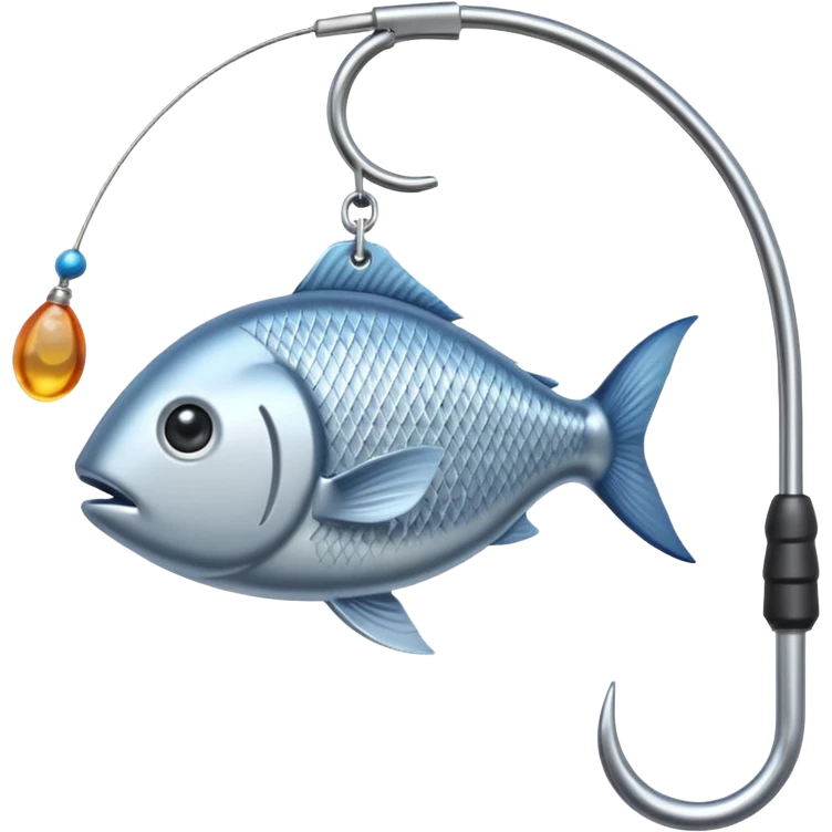 fish on a fishing rod hook emoji