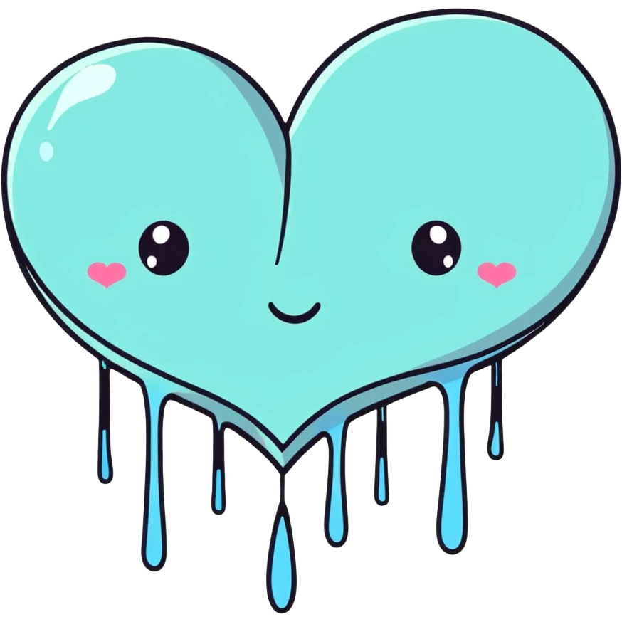 Happy cry hearts emoji