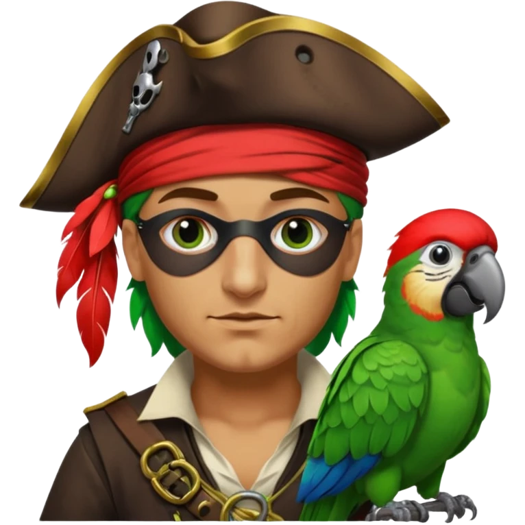 pirate and parrot emoji
