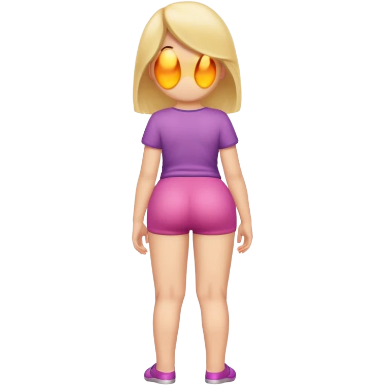 Female beautiful kid showing butt emoji