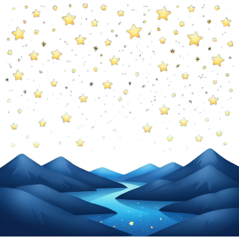 Midnight sky but stars emoji