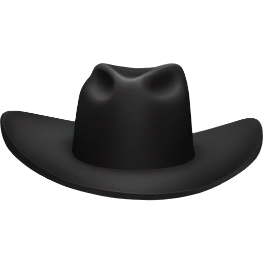 a large black plus sign wearing a cowboy hat emoji