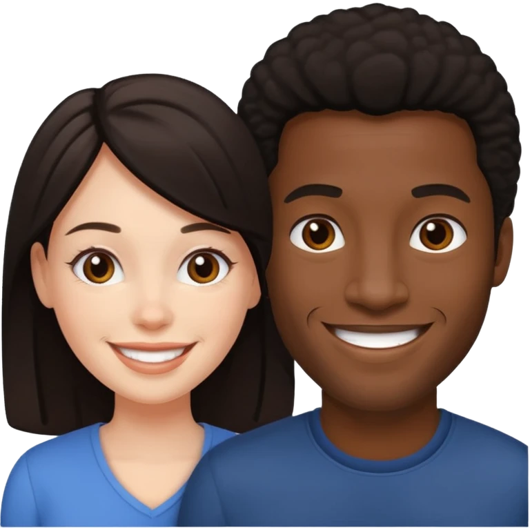 Black guy white girl emoji