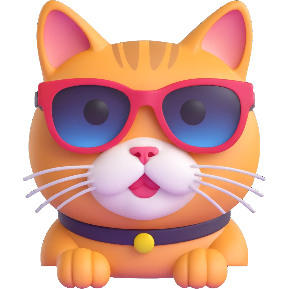 ridiculous cat with sunglasses emoji