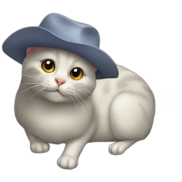a cat, a rat, on a mat, with a hat emoji