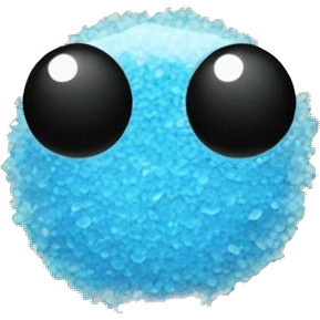Plastic Bag with Blue Crystal Powder Inside  emoji