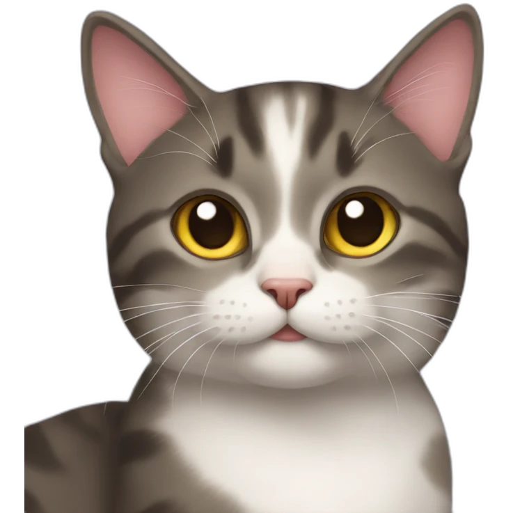 Cat has giving heart emoji