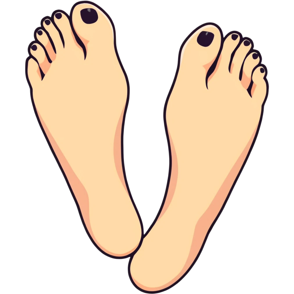 Asian girl feet emoji