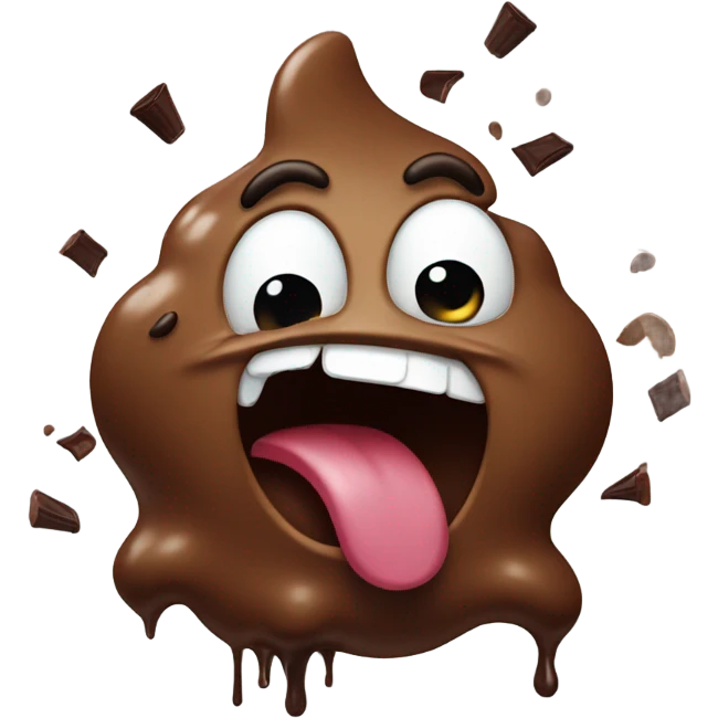 Spitting out chocolate emoji
