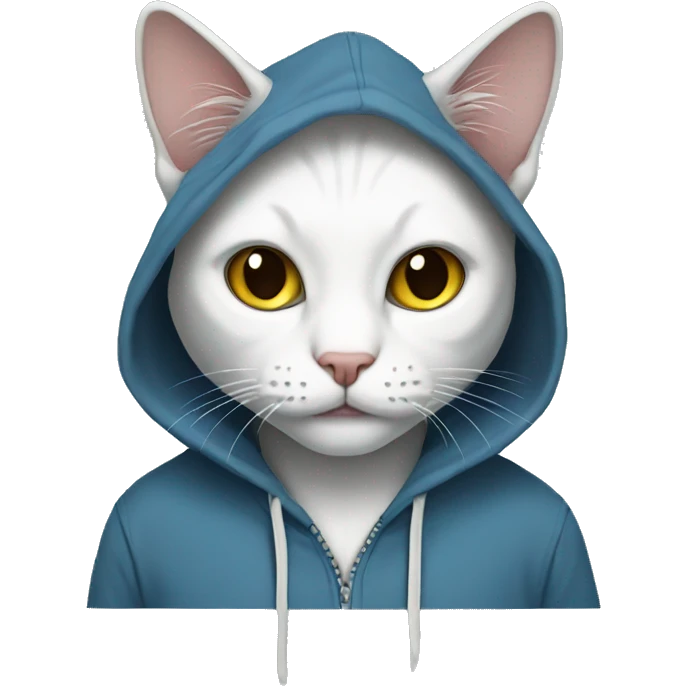 Cat with hoodie  emoji