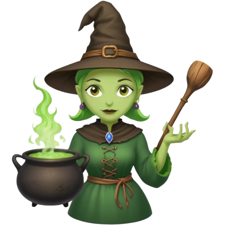 green witch cooking potion emoji