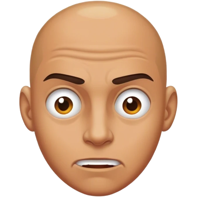 Dumb dude with a buzzed head and a stupid face  emoji